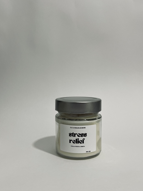 αρωματικό κερί “stress relief” 190gr με βαμβακερό φυτίλι
