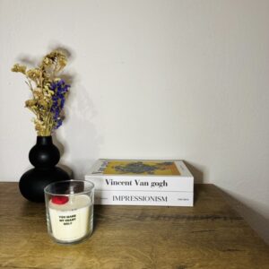 tempImageMzjv3x αρωματικό κερί σε διάφανο δοχείο 'you make my heart melt' 190gr με βαμβακερό φυτίλι