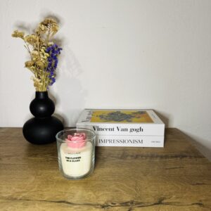 tempImageWEXLoz αρωματικό κερί σε διάφανο δοχείο 'the flower in glass' 190gr με βαμβακερό φυτίλι