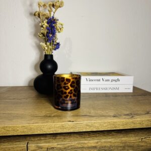 tempImagert2xyP αρωματικό κερί σε λεοπάρ δοχείο 280gr με βαμβακερό φυτίλι