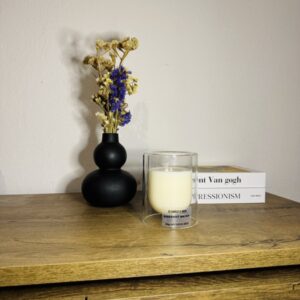 tempImagevXVOgF αρωματικό κερί σε διάφανο διπλότοιχο 300gr με βαμβακερό φυτίλι